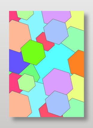 彩色多邊形卡通扁平化背景設(shè)計