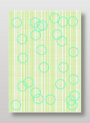 綠色線條藍色圓圈背景設計