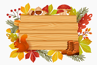 秋季浪漫唯美樹葉黃葉果實背景