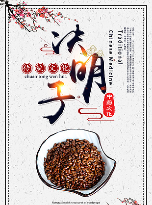 養(yǎng)生珍品決明子藥理知識海報