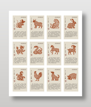 十二生肖介紹傳統(tǒng)文化宣傳海報