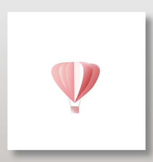 粉色浪漫婚戀熱氣球