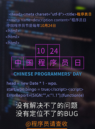 簡約黑色程序員日節日宣傳海報