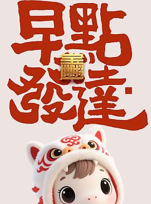 歲月常新可愛馬年新春節(jié)日海報