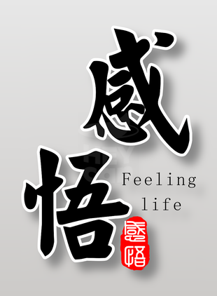 感悟藝術字體印章效果