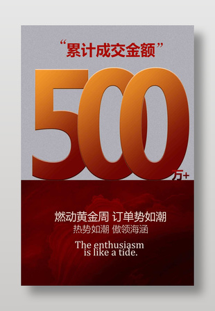 燃動黃金周成交額排行簡約風海報