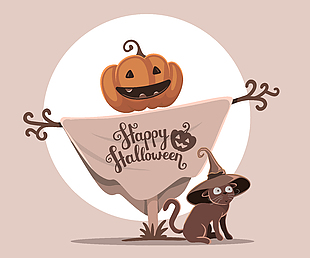 萬(wàn)圣節(jié)快樂(lè)南瓜燈節(jié)日裝飾圖案