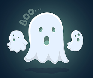 可愛搞怪萬圣節幽靈圖案