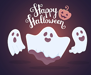 万圣节快乐幽灵南瓜灯图案