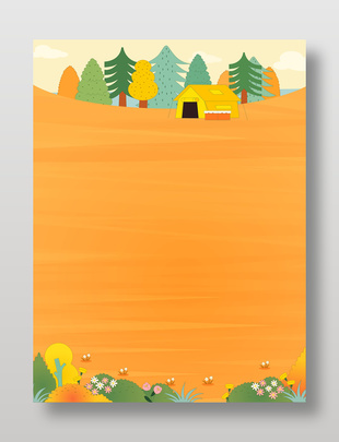 田園風秋季田野自然風景季節邊框