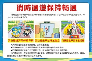 消防通道保持暢通安全知識宣傳單