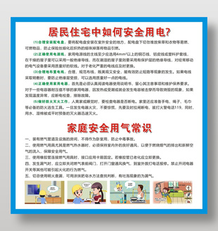 居家用電用氣安全常識宣傳海報