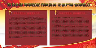 發揚紅色精神黨建宣傳展板