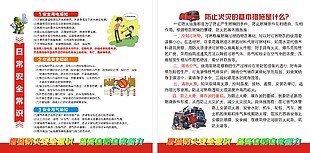 卡通風消防日常安全知識宣傳展板