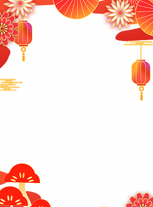 中國風紅色節慶裝飾邊框設計