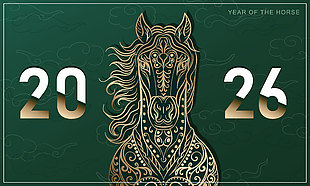 2026馬年新年快樂節日海報
