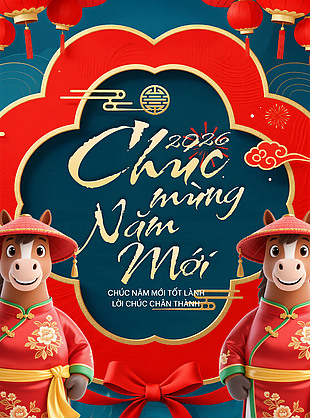 喜慶中國風(fēng)馬年春節(jié)新年海報(bào)