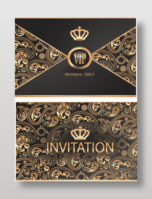 高端皇冠風簡約VIP會員卡