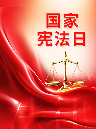 遵紀守法簡約國家憲法日宣傳海報