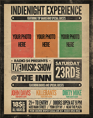 復古港風音樂之夜活動宣傳海報