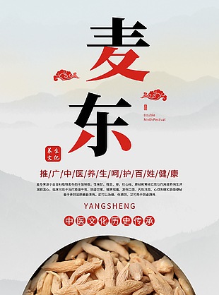 養生文化麥東藥理知識宣傳海報