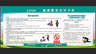 溺水急救科普健康教育宣傳欄