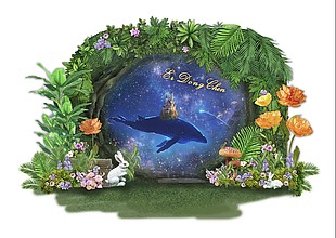 夢幻森系自然唯美店鋪背景