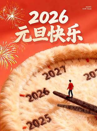 新的開(kāi)始新的精彩元旦節(jié)日海報(bào)