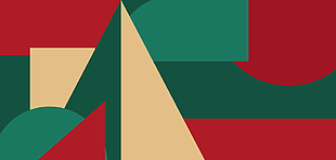 創意圣誕主題幾何元素banner背景設計