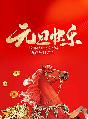 馬年元旦遙遙領先節日活動海報