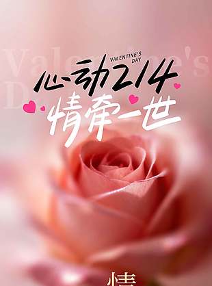心動214情牽一世情人節(jié)海報