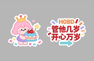 開心萬歲生日手舉牌設(shè)計