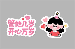 生日派對裝飾氛圍牌設(shè)計