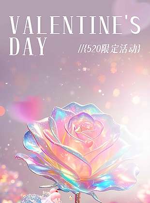 520限定活動唯美創(chuàng)意元素C4d海報設(shè)計