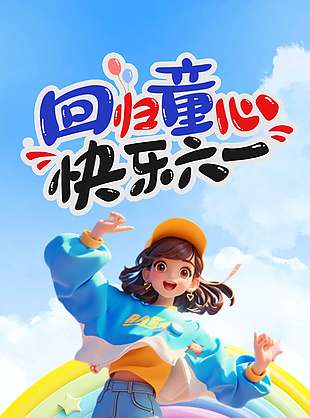 回歸童心快樂六一夢(mèng)幻節(jié)日海報(bào)設(shè)計(jì)