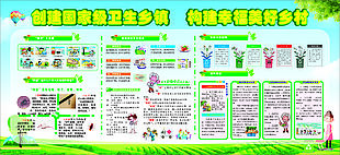 創(chuàng)建國家級衛(wèi)生鄉(xiāng)鎮(zhèn)構(gòu)建幸福美好鄉(xiāng)村宣傳欄