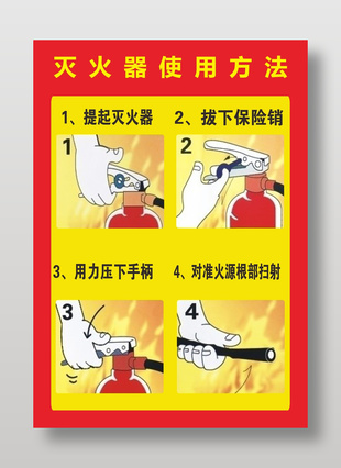 滅火器使用方法海報設(shè)計