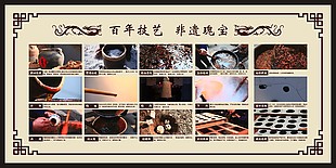 膏藥制作流程工藝展板設(shè)計