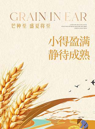 芒種至盛夏將至夏季節(jié)氣宣傳海報