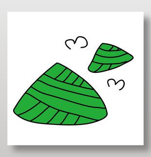手繪卡通扁平風(fēng)粽子插畫(huà)