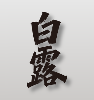 中国传统节气白露手写字体设计