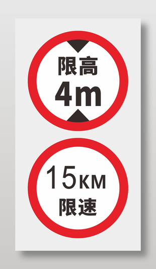 限高限速提示牌设计