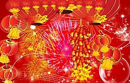 灯笼 礼花图片