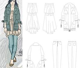 女装款式图图片