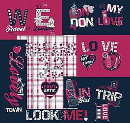 女童矢量 手稿图案图片