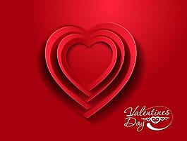 矢量红色爱心图片