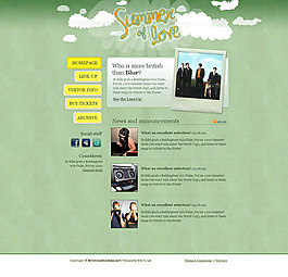 绿色网站模版内页