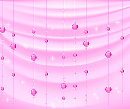 粉色珠帘移门图片