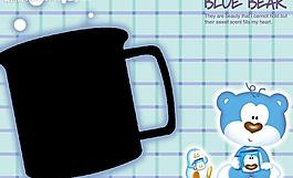 儿童相册模板 blue bear图片