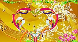 紫色雪飘相片模板图片